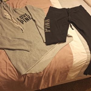 Victoria Secret lounge set large top & medium bottoms